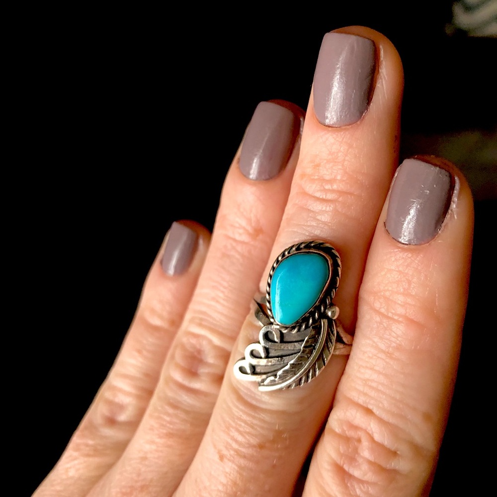 Sterling 925 turquoise ring. Sz 7